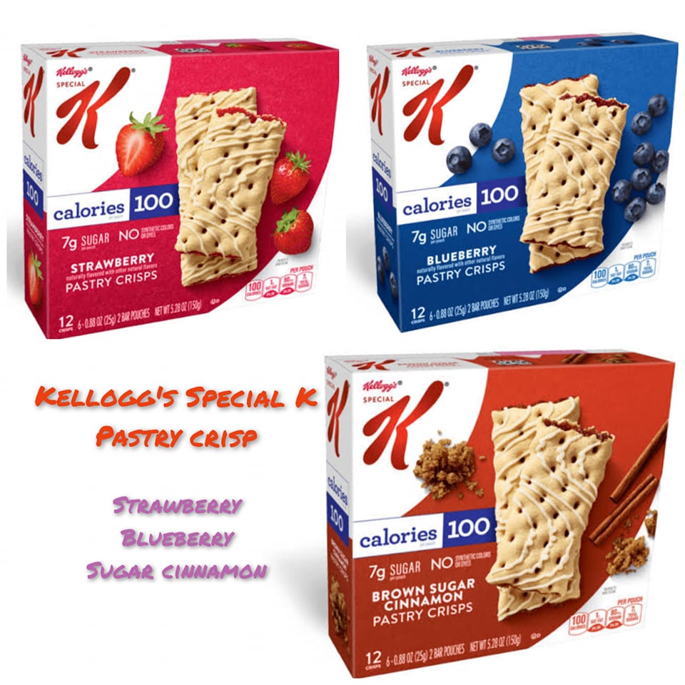 Kellogg's Special K Pastry Crisps Strawberry Blueberry Cinnamon 1 box