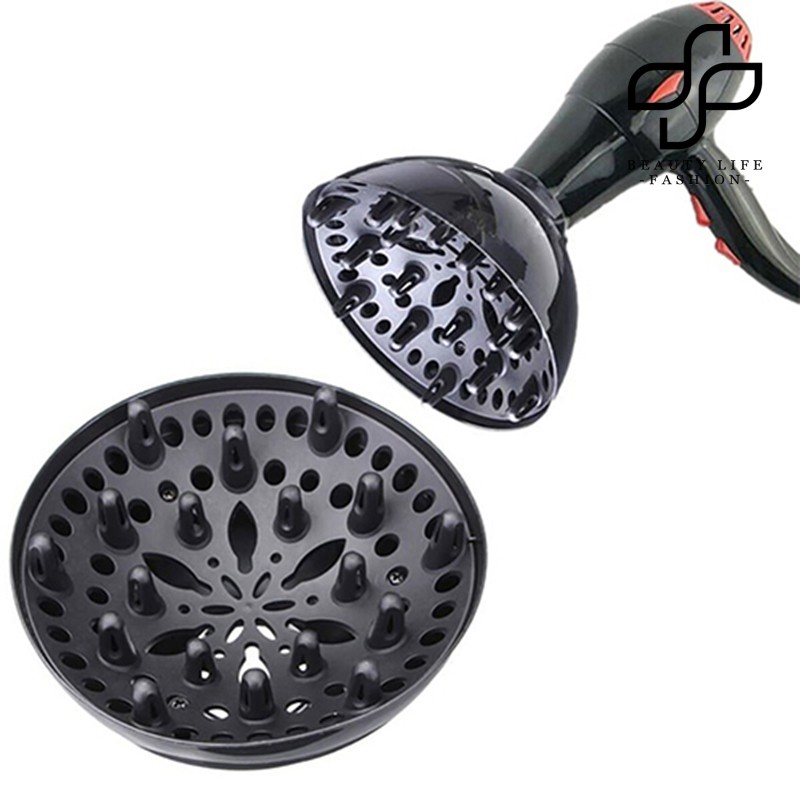 Black Universal Blower Hairdressing Salon Curly Hair Dryer Diffuser ...