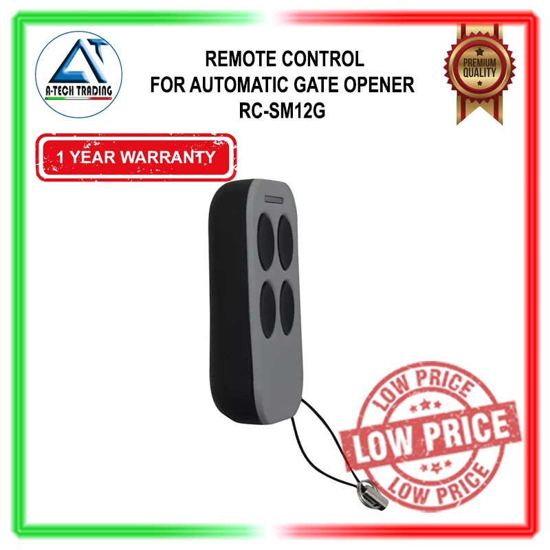 Remote Control for Automatic Gate Opener Rolling Code RC-A12G | Shopee ...