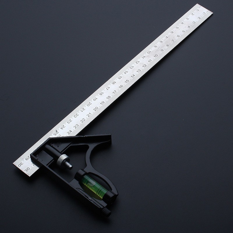 45 degree triangle ruler wood steel corner ruler multi-funct | Shopee ...