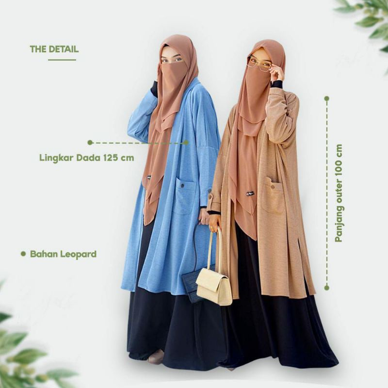 Outer Leopard by khumaira Syar'i, long cardi | Shopee Philippines