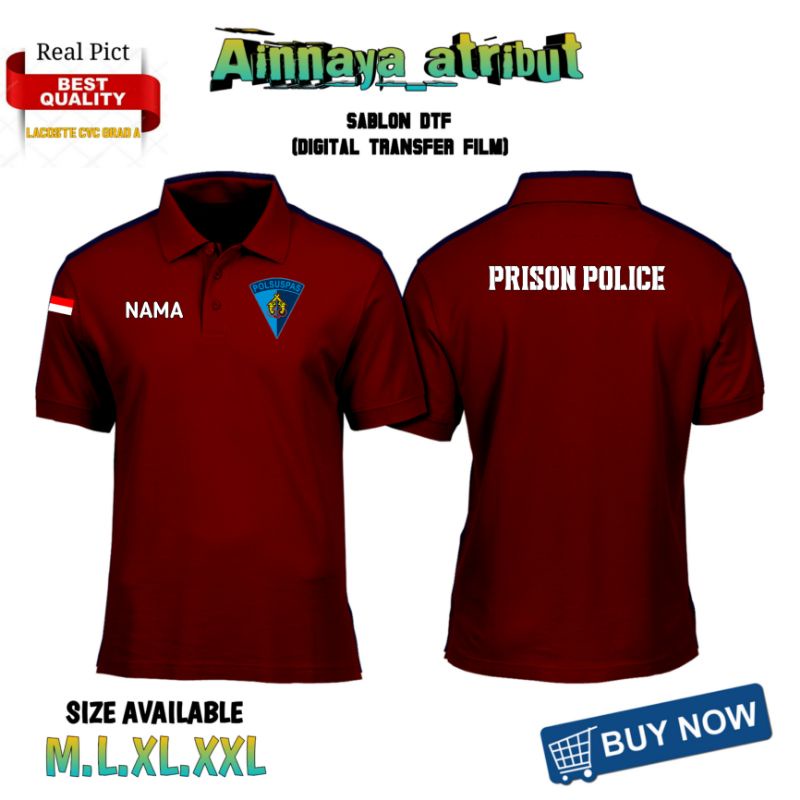 Prison POLICE POLO SHIRT Collar SHIRT | Shopee Philippines