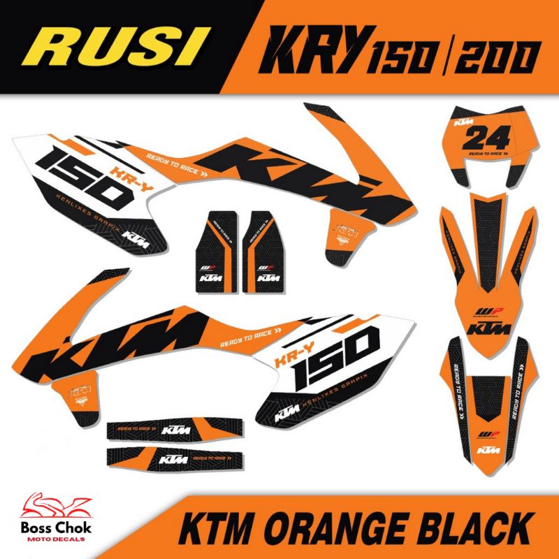 RUSI KRY 150/200 Full Body Decals Sticker (Free Logo Stickers) | Shopee ...