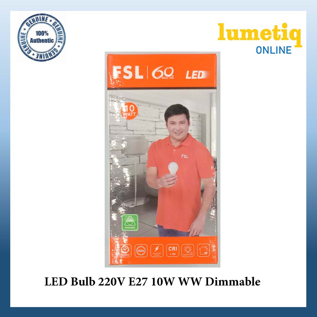 FSL Dimmable LED Bulb 220V E27 10W Warm White/Daylight | Shopee Philippines