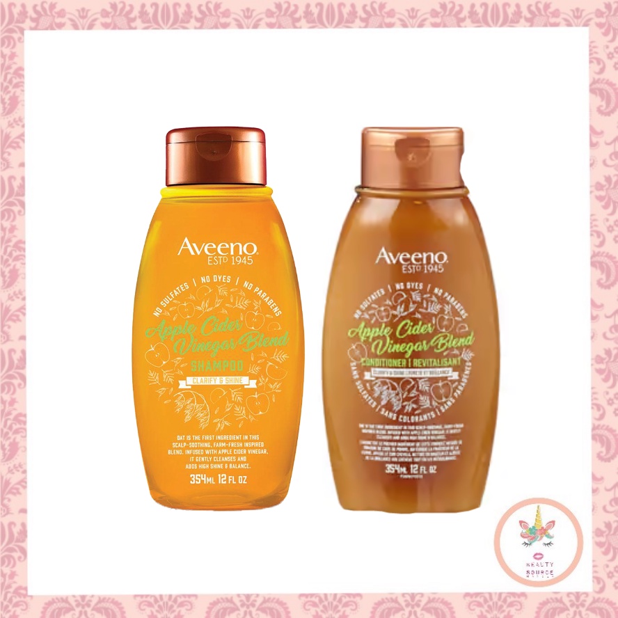 AVEENO APPLE CIDER VINEGAR BLEND SHAMPOO CONDITIONER 354mL | Shopee ...