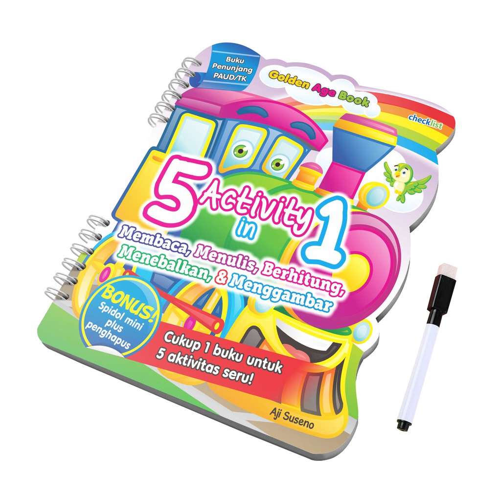 Checklist Wipe & Clean 5 Activity In 1 Read, Write, Count & Draw (Write
