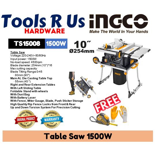 Ingco table saw 2024 ts 15008