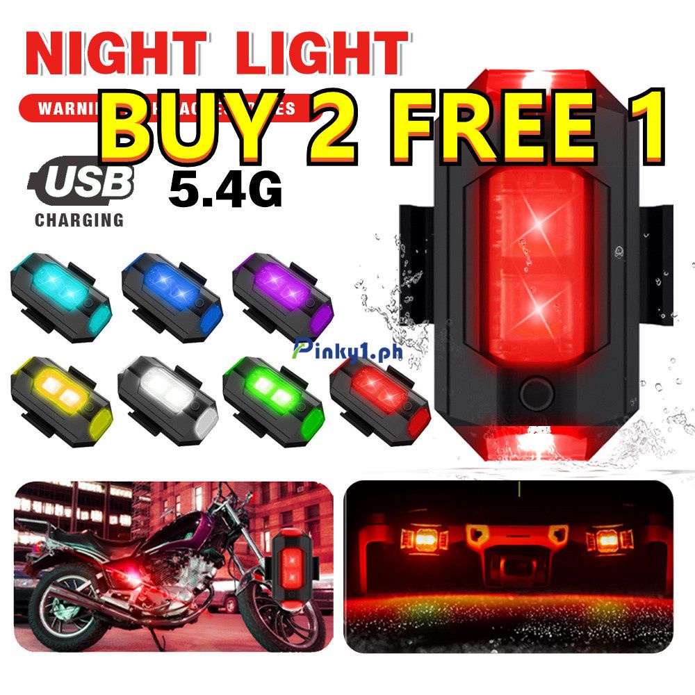 ⚡Upgraded Magnetic⚡7 Color USB Rechargeable LED flashing motorcycle  warning tail light drone aircraft bicycle night light