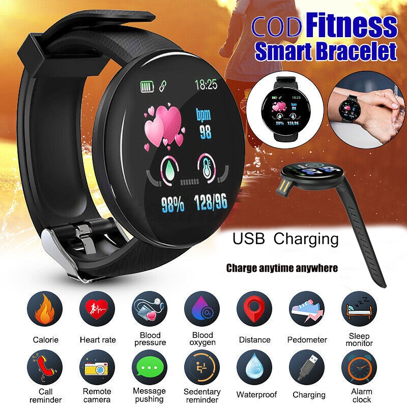 Smart Watch Fitness Tracker Smartwatch Sports Heart Rate Monitor ...