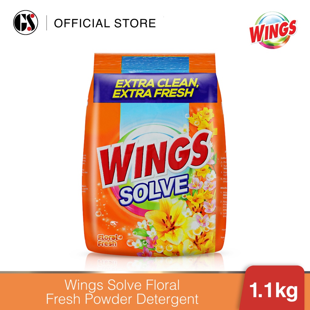 Wings Solve Floral Fresh Powder Detergent 1.1kg Shopee Philippines