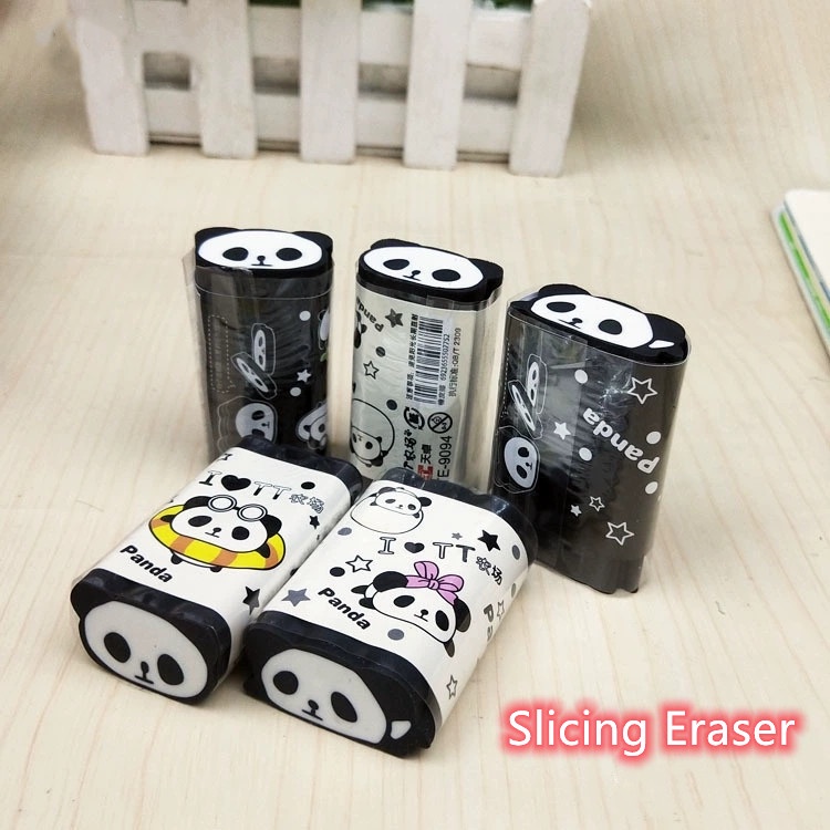 Cartoon panda eraser cute primary school students creative 2B slice ...