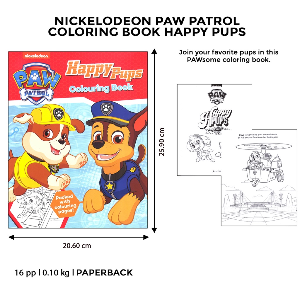 Nickelodeon Paw Patrol Colouring Books | Shopee Philippines