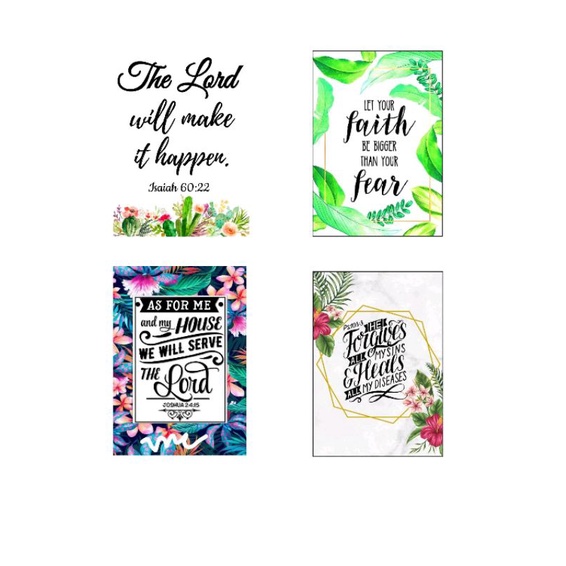 Bible Verse Laminating wall decor a4 size Shopee Philippines
