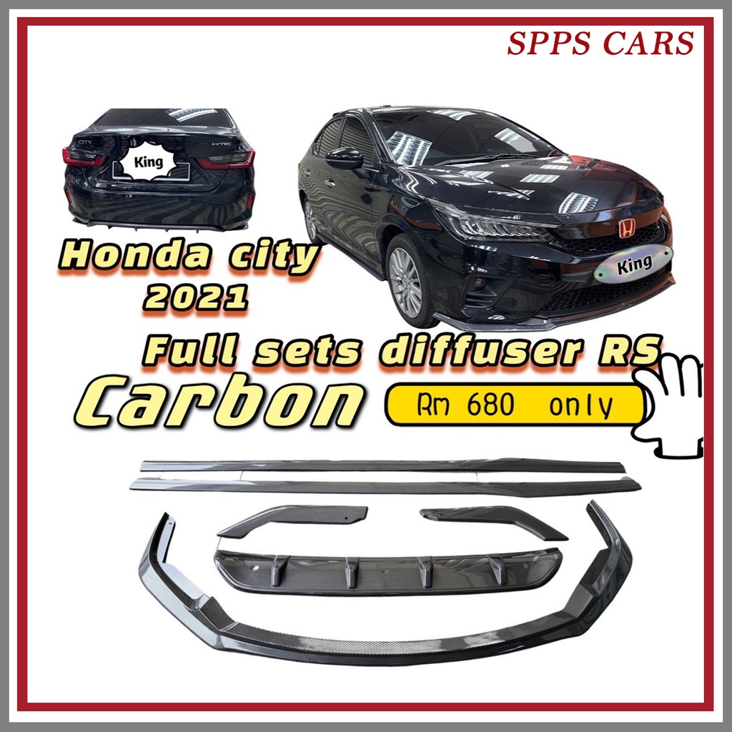 Honda City 2021 Rs Full Diffuser Carbon Full Set Diffuser Kit Shopee Philippines 4890