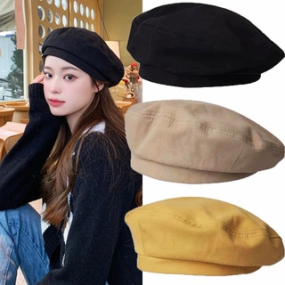 Octagonal Cotton Warm Caps For Women Fashion Retro Thin Beret Spring Summer Hats Shopee Philippines