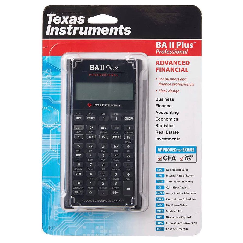 Texas Instruments BA II Plus Professional Advanced Financial Calculator ...