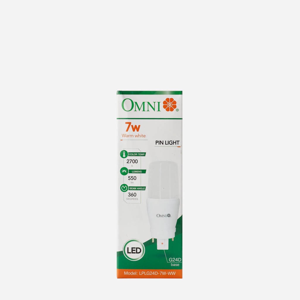 OMNI LPLG24D-7W WW LED PIN LITE BULB | Shopee Philippines
