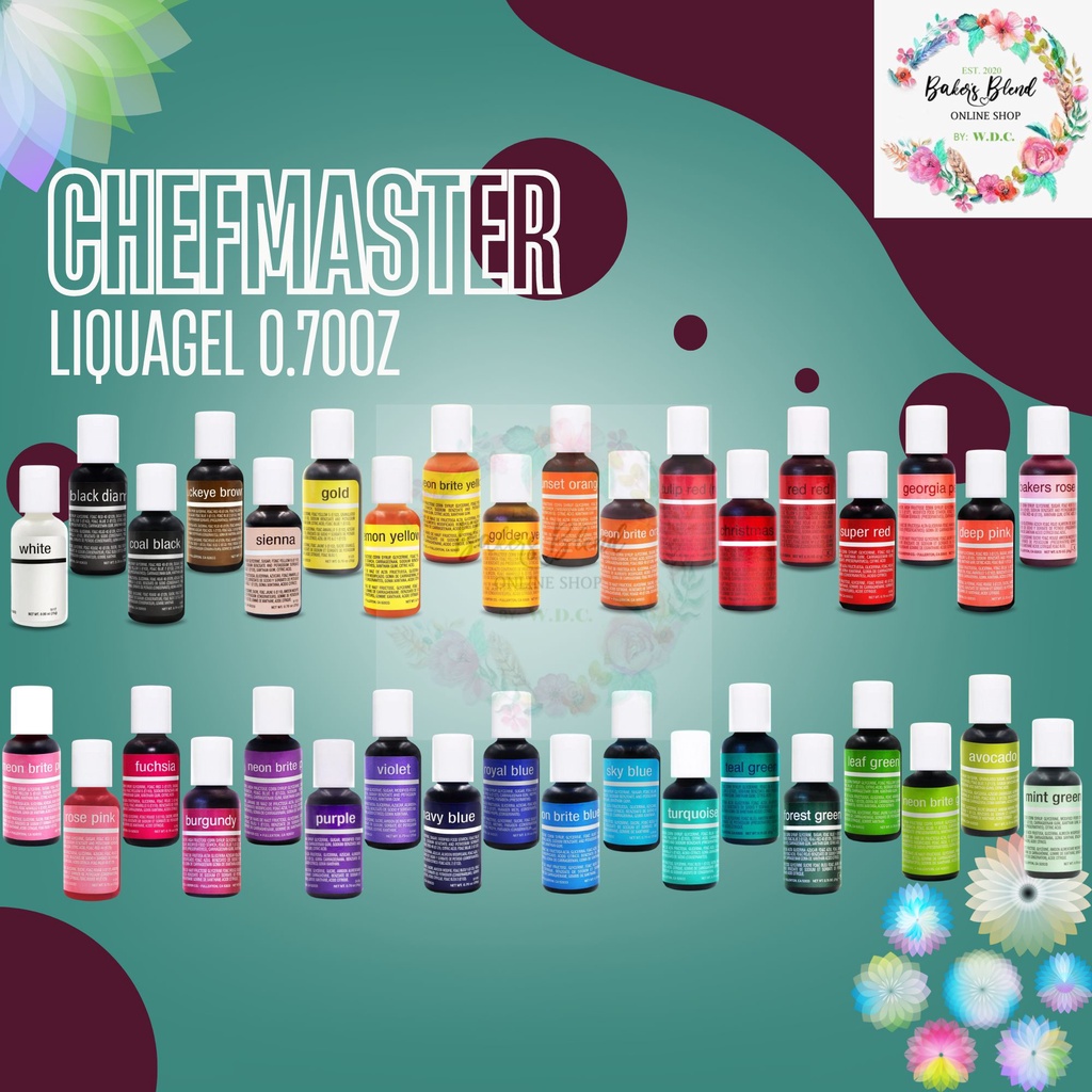 Chefmaster Liqua Gel Food Color 20ml | Shopee Philippines