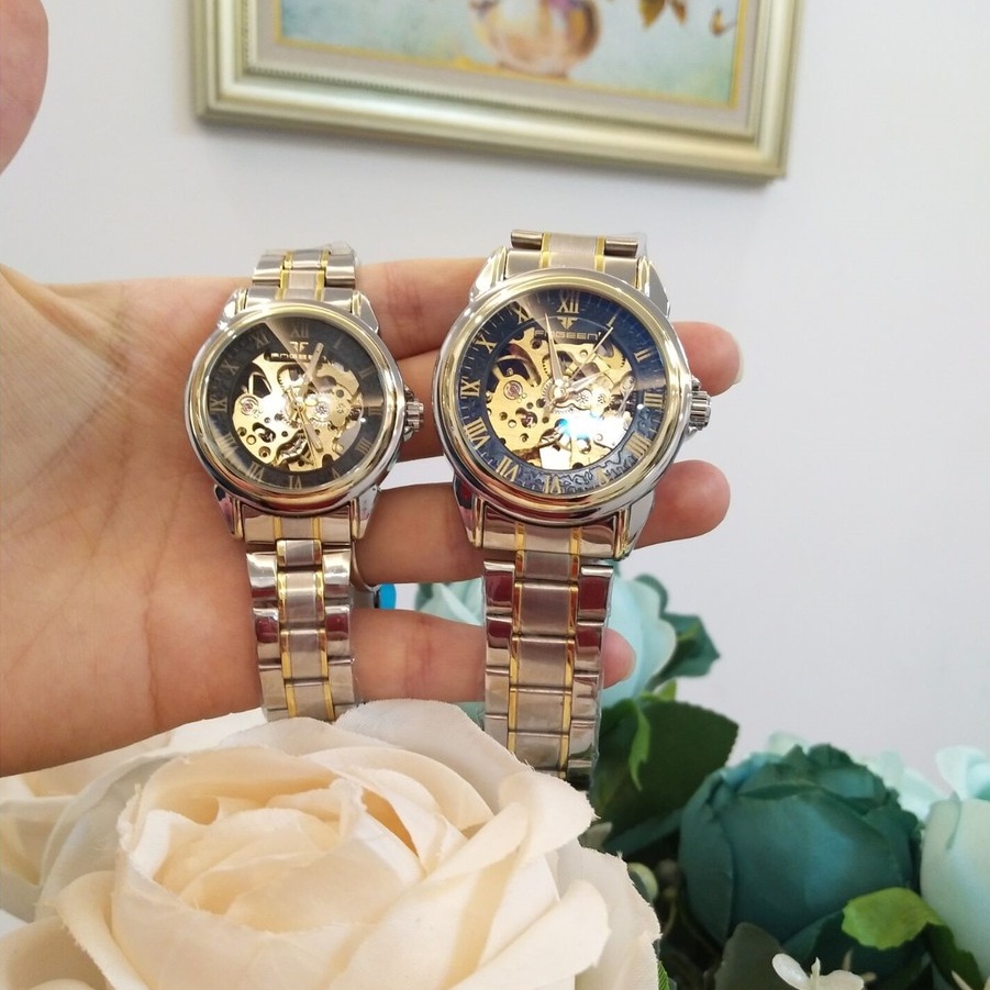 Automatic shop couple watch