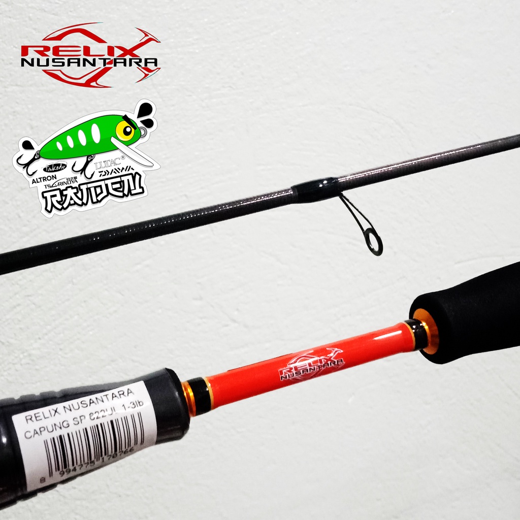 Relix Nusantara Capung 622 1.87m 1-3lb 1-6g UL Spinning Rod | Shopee ...