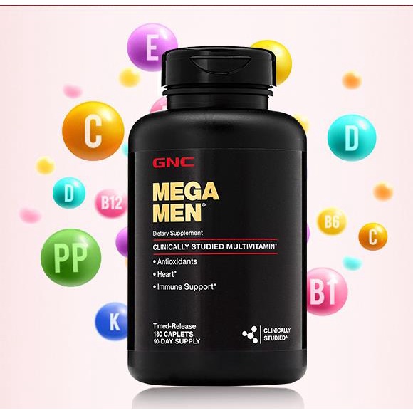 Gnc Mega Men Multivitamin For Men 180 Count Antioxidants Heart