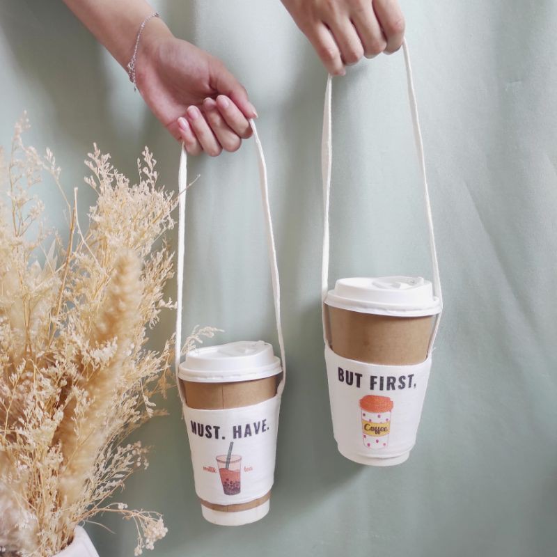 Coffee packing bag customized logo drink milk tea takeaway cup holder –  CokMaster
