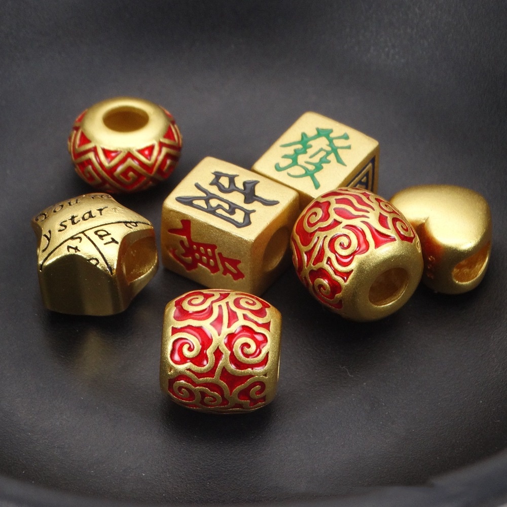 thumbnail image 2 of 60 Antique Silver Tibetan Tube Beads - Mixed Style Spacer Beads For Jewelry Making With Large Holes 2 of 10