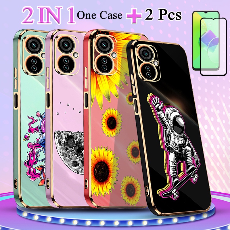 Xiaomi 12 Pro Case, Xiaomi Mi 12 Pro Case, Case Xiaomi Mi 12 Pro And [2 Screen Protector] Ultra-Thin Soft Silicone Flexible Bumper Carbon Fiber