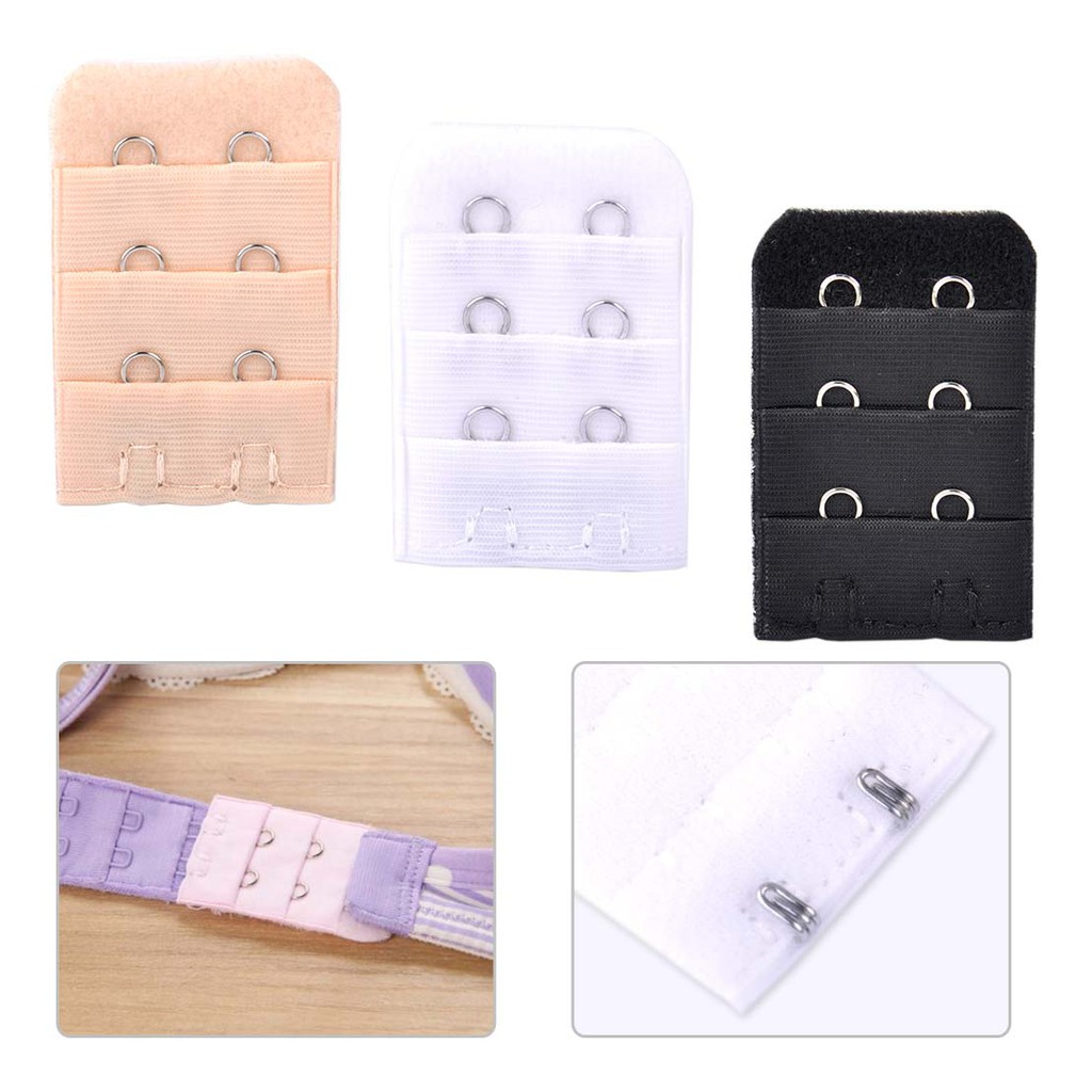 3 x Mixed Colour 2 Hook Bra Extender Extension Bra | Shopee Philippines