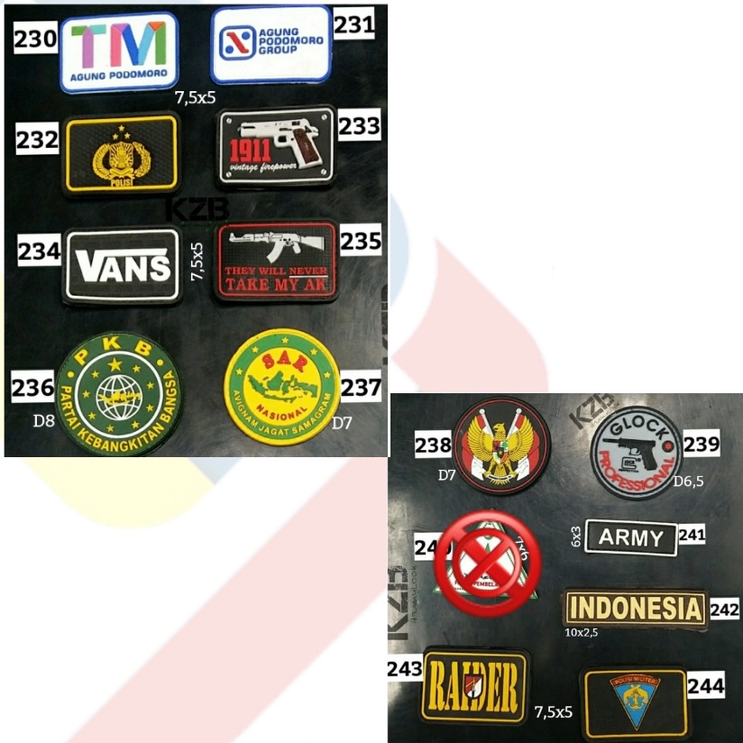 Patch Rubber Velcro-Emblem 6-Point Rubber Velcro-Emblem | Shopee ...