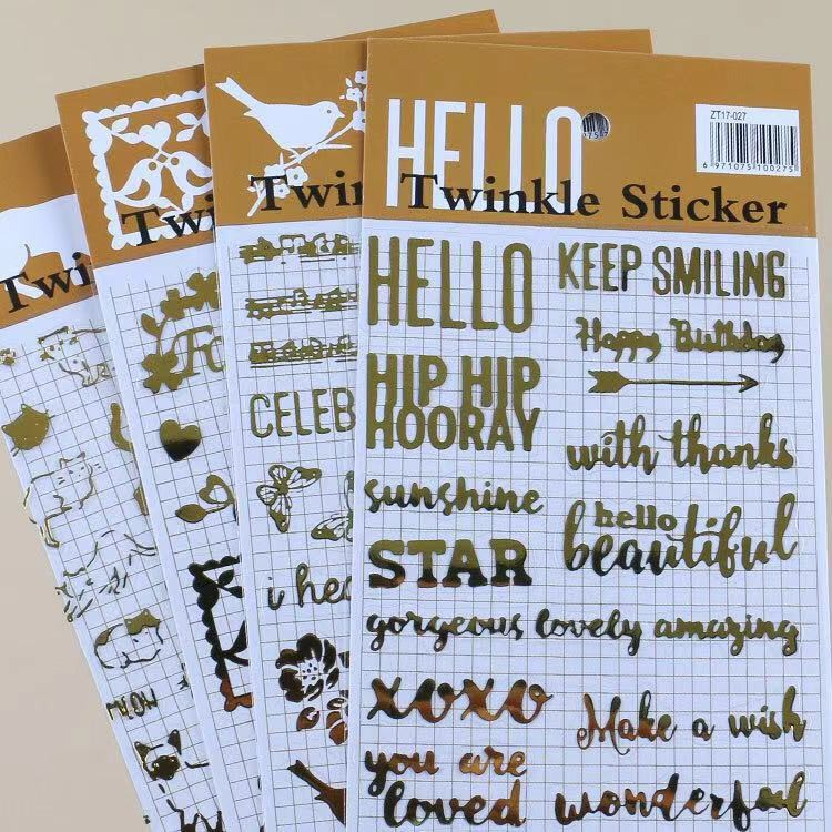 1pc Twinkle series Golden Hot Stamping Sticker | Shopee Philippines