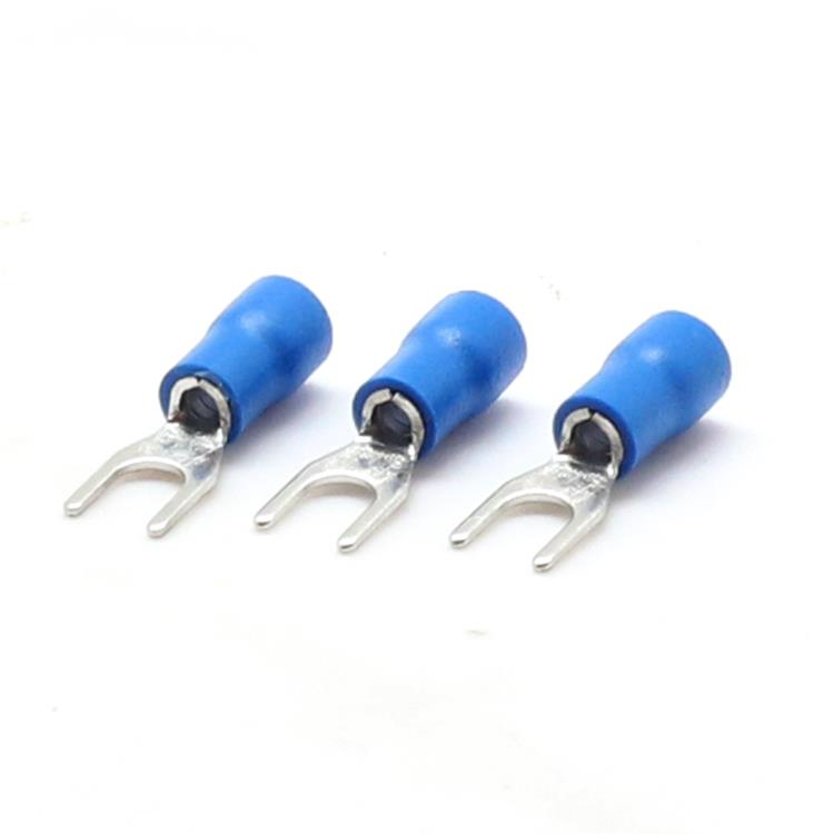 100PCS2-4 1.5-2.5mm ² AWG 16-14 blue copper brass insulated PVC ...