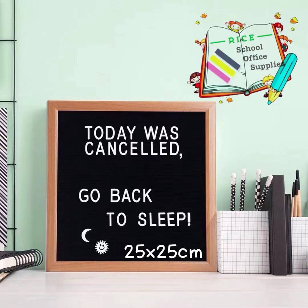 DIY Letter Board Wooden Decoration Message Board Changeable Symbol ...