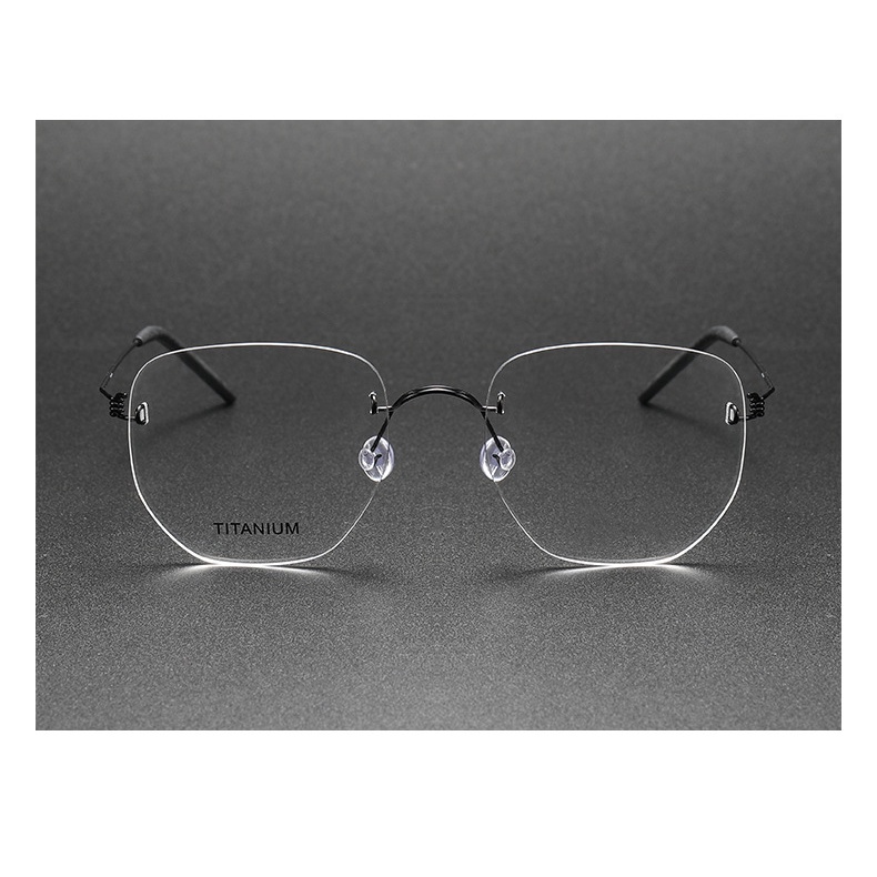 Nordic style screw free design, ultra-light titanium wire rimless ...