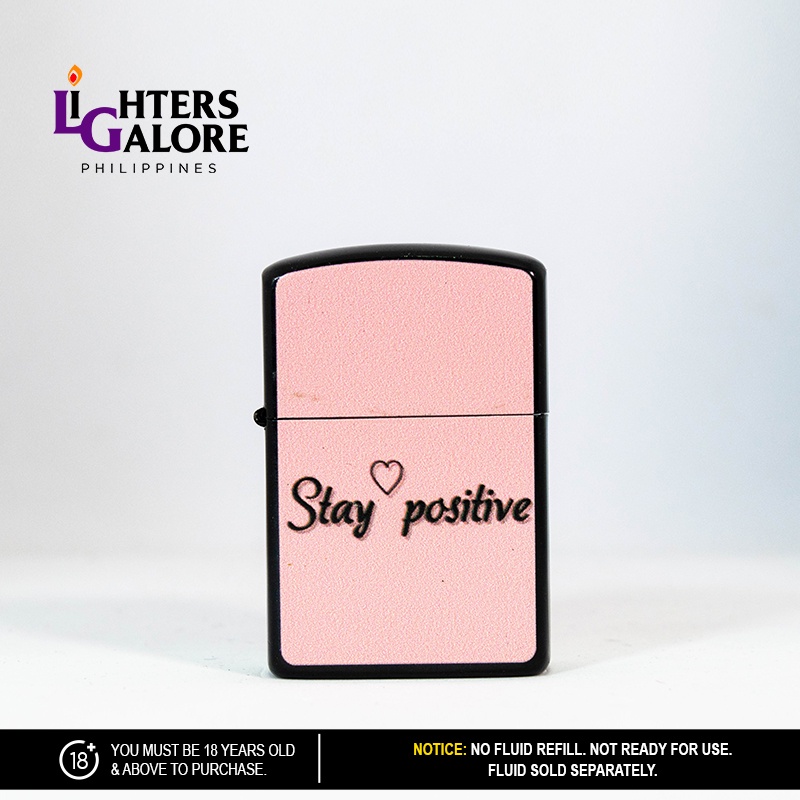 Lighters Galore BRANDLESS FLINT LIGHTER (STAY POSITIVE) Shopee