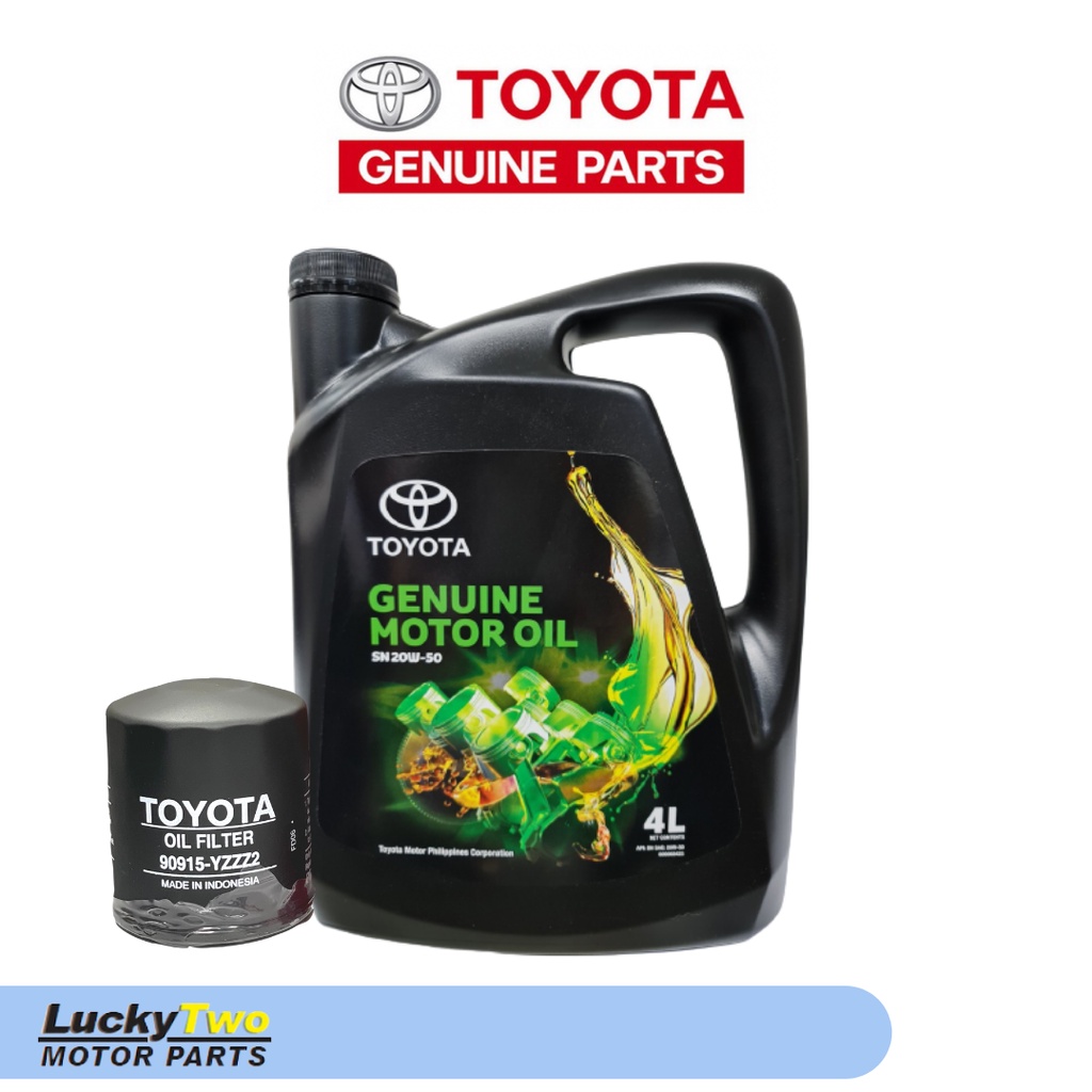 Toyota Genuine Motor Oil 20W-50 for Gasoline Engine with Oil Filter ...