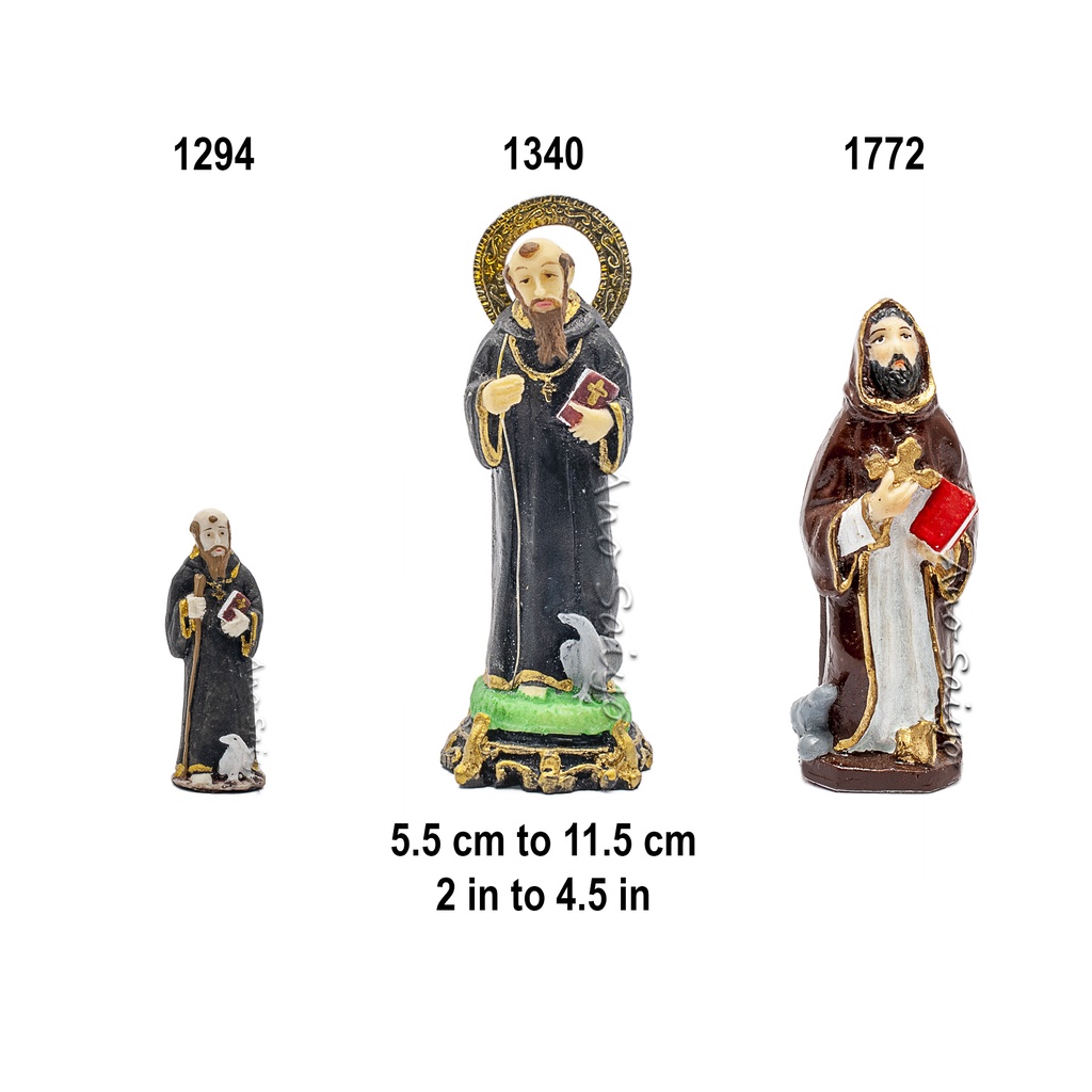 AnoSaiyo St Benedict Statue Patron Saint Figurine Religious Item for