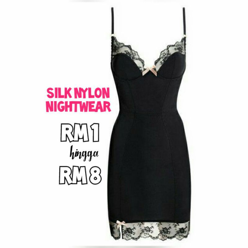 LIVE LOCK Silk And Nylon Nightwear Lingeries | Shopee Philippines