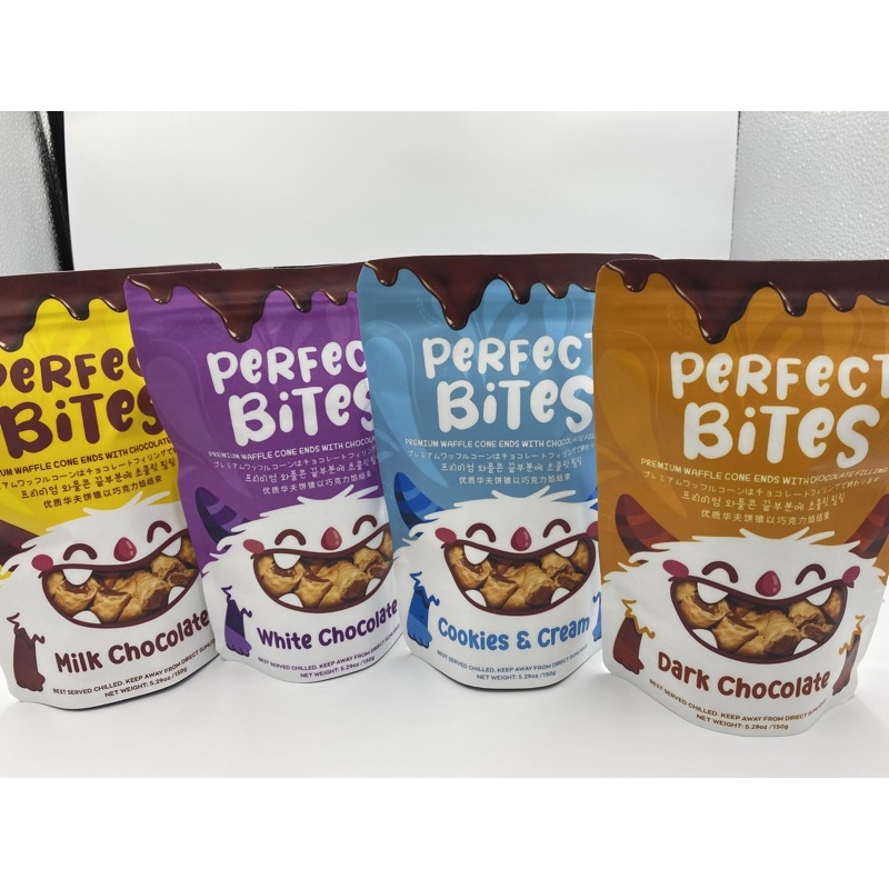 PERFECT BITES bite sized drumstick ends with imported chocolate