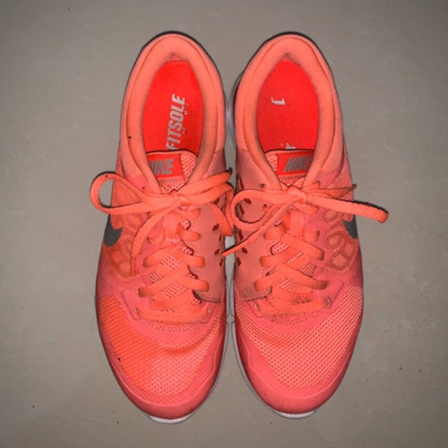 Nike womens neon orange running shoes online