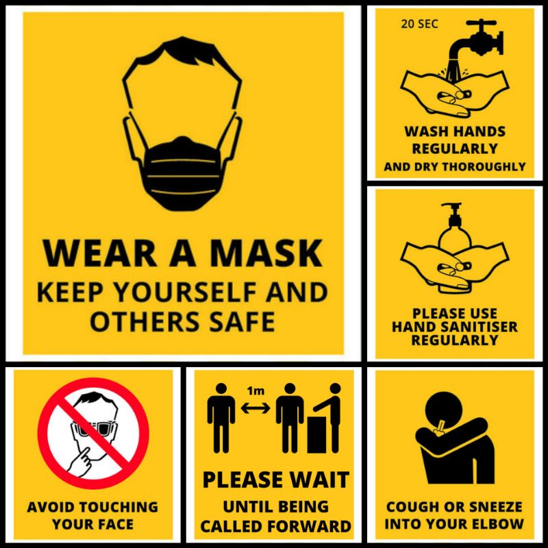 Preventions Signage Wall Decor A4 SIZE LAMINATED | Shopee Philippines