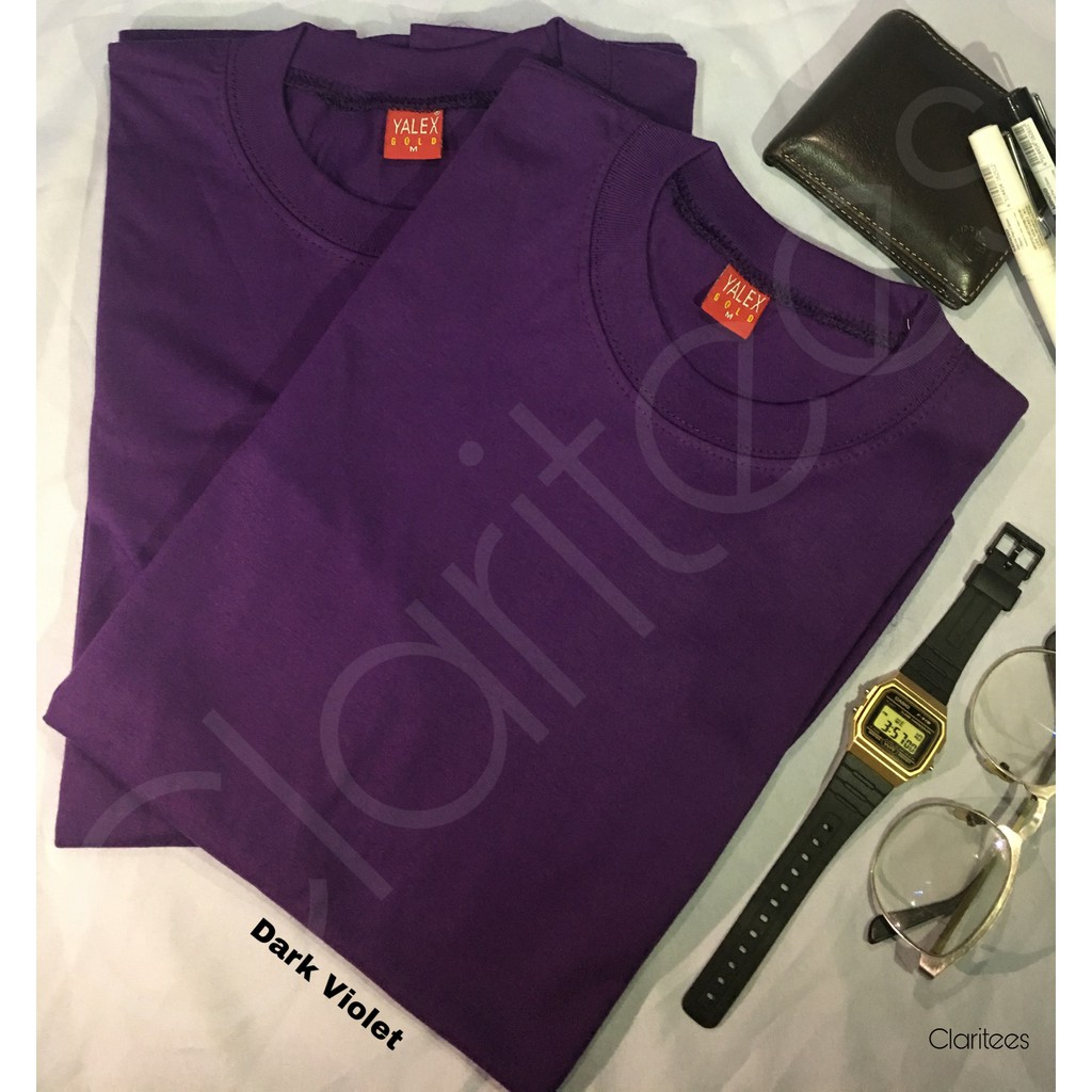 YALEX DARK VIOLET | ROUNDNECK | Red Label Plain Shirt | Shopee Philippines