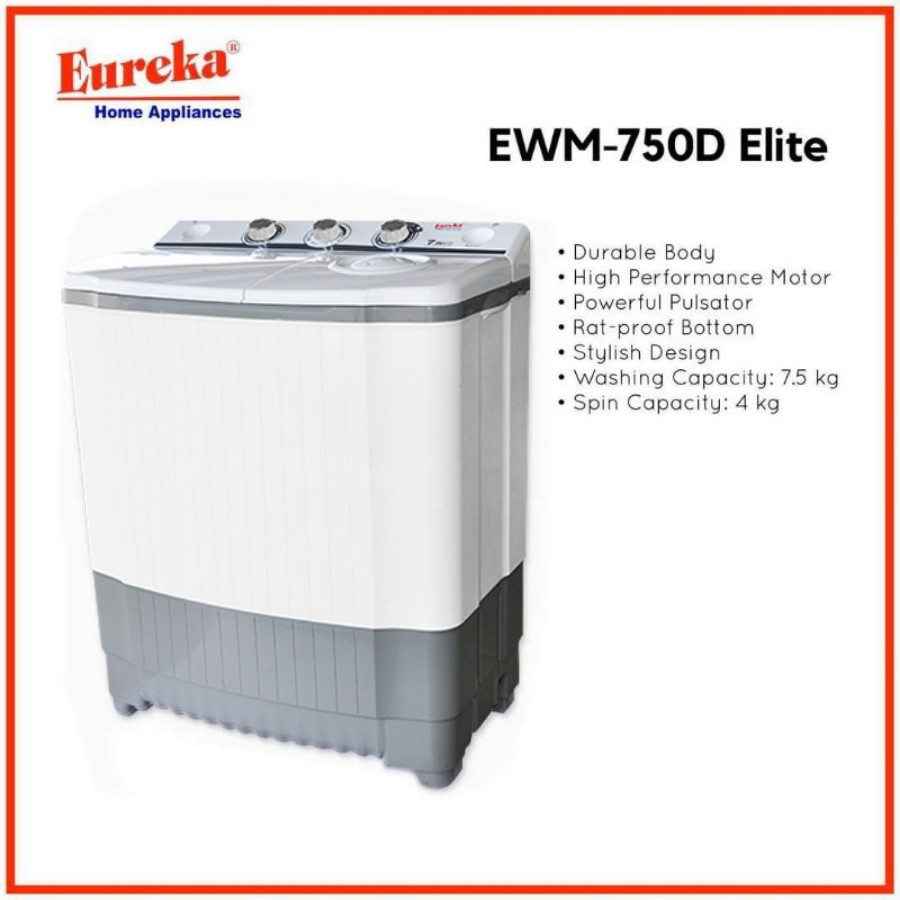Eureka Washing Machine 7.5kg Twin Tub EWM 750D ELITE Shopee