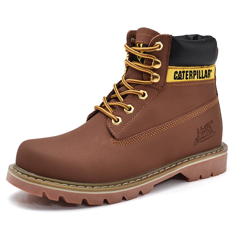 Caterpillar Men's Plain Soft-Toe Work Boots Caterpilla | Shopee Philippines