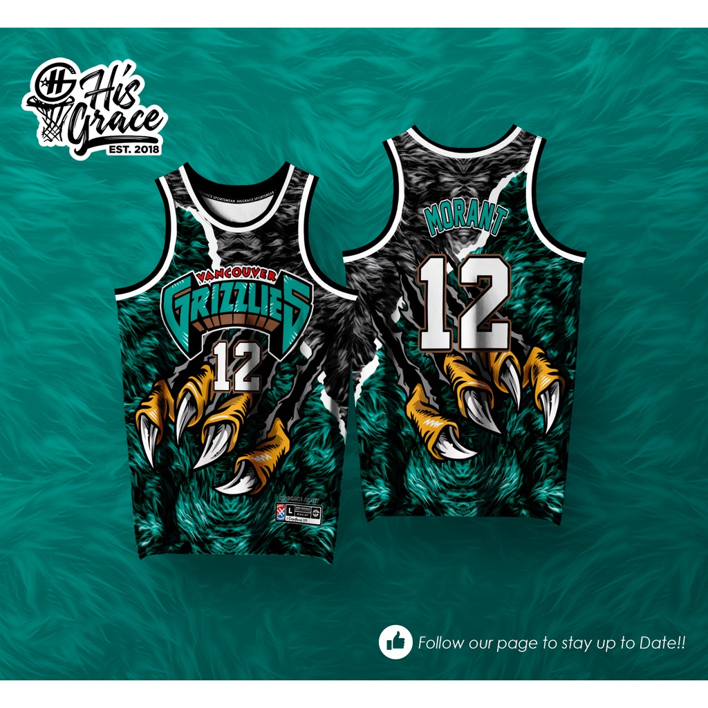 FULL SUBLIMATION HISGRACE CONCEPT JERSEY GRIZZLIES MORANT TEAL