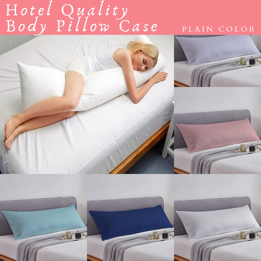 Long Body Pillow Case 20x58 18x54 18x46 16X40 Premium Hotel Quality 100 Cotton Plain Color Shopee Philippines