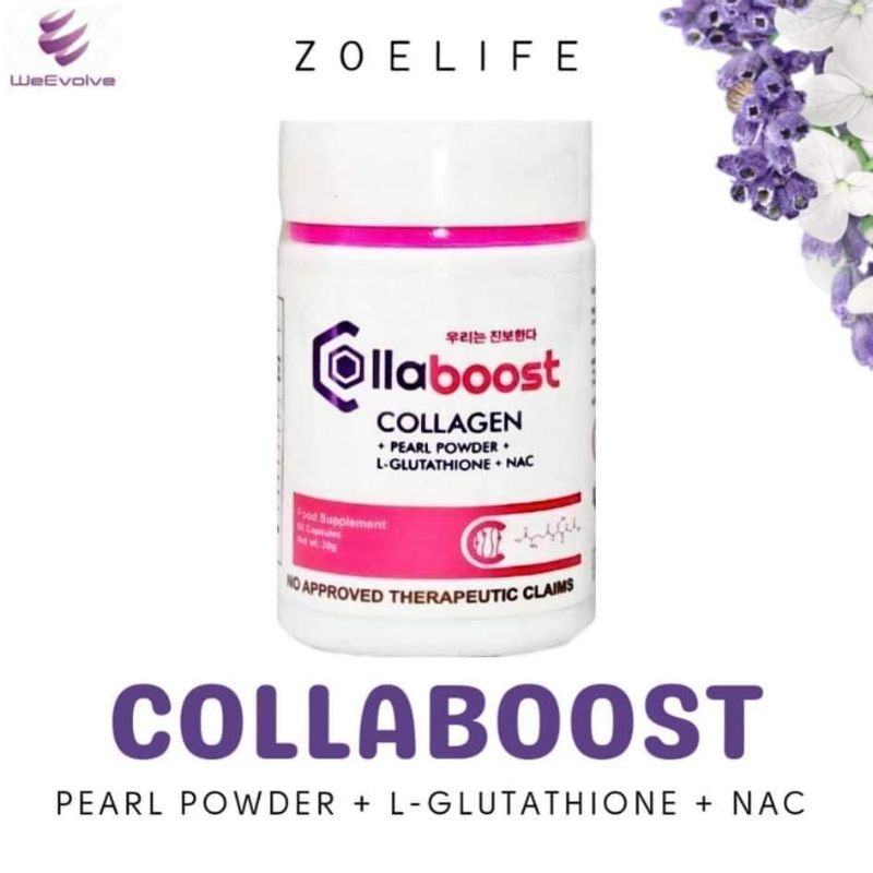 We Evolve Collaboost COLLAGEN + PEARL POWDER + L-GLUTATHIONE + N-ACETYL ...