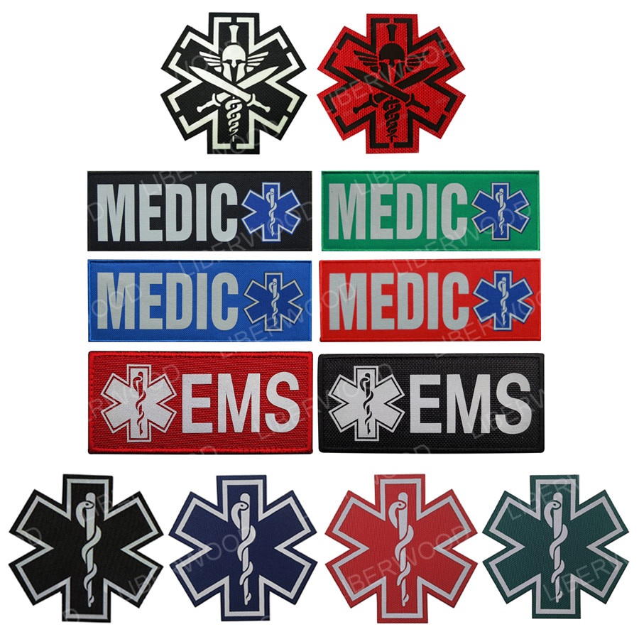 Reflektierender Stern Des Lebens Aufnäher – Für EMT, Rettungsdienst & Feuerwehr (7x7 Cm)