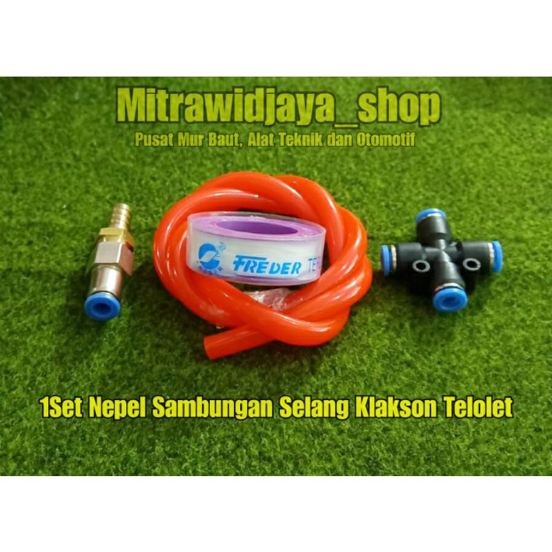 Nepel Horn Hose Connection telolet To Compressor free sealtape neple