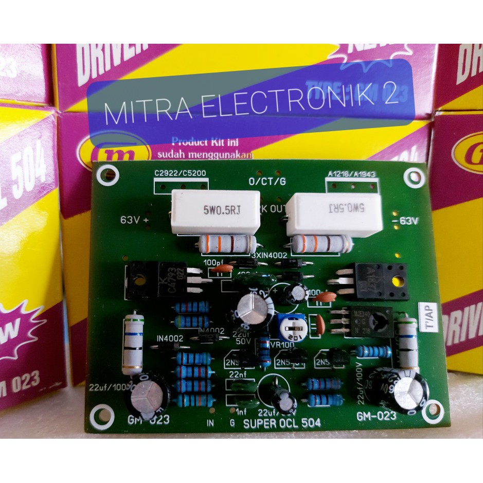 Assembled AMPLIFIER KIT DRIVER POWER MONO SUPER OCL 504 NEW GM TYPE 023